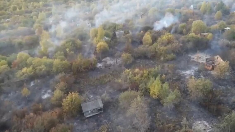 Под Саранском потушили пожар, где огонь охватил дачные дома