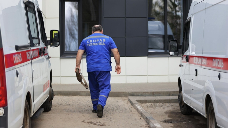 На юге Москвы упали строительные леса, пострадали рабочие